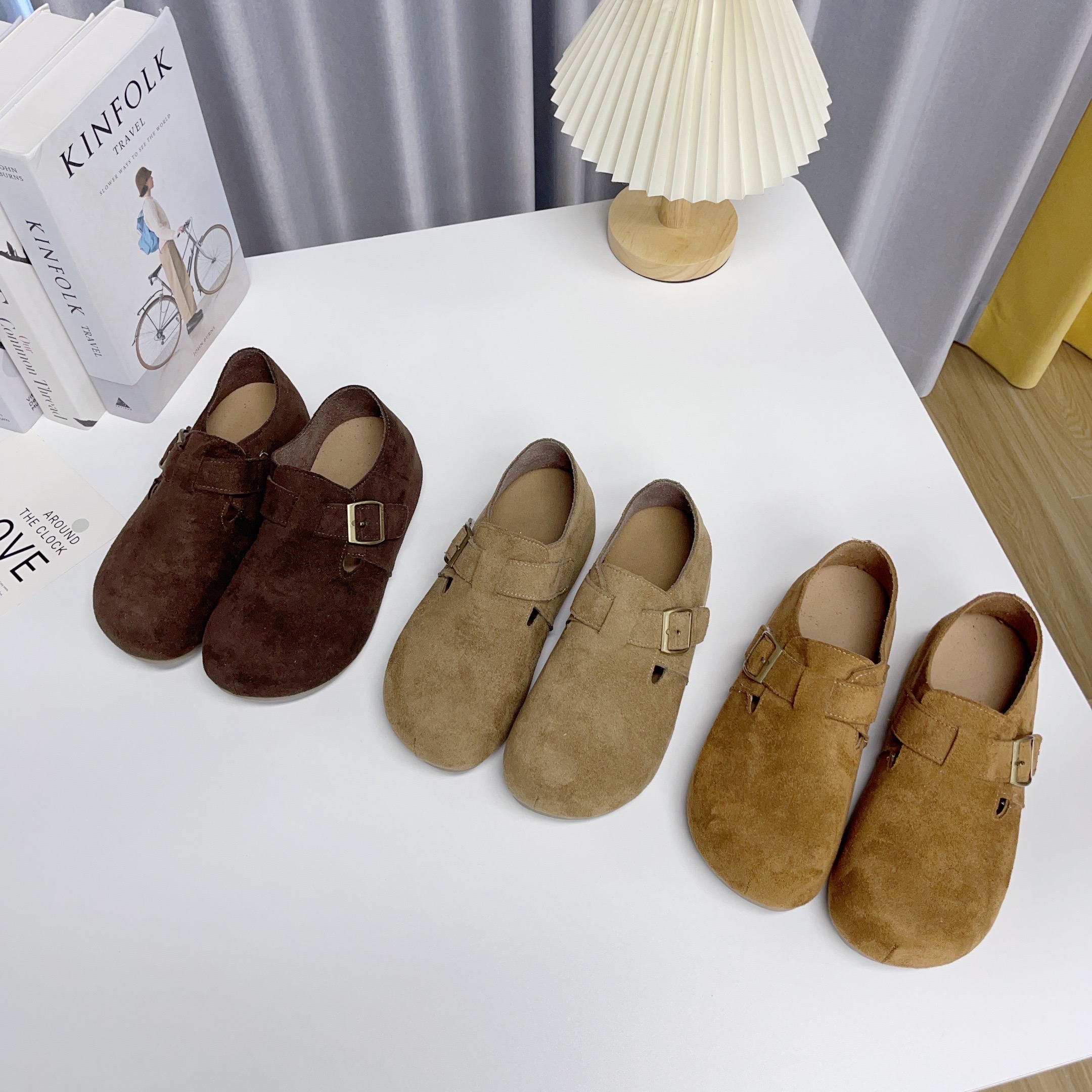 秋季基础款全包勃肯鞋女