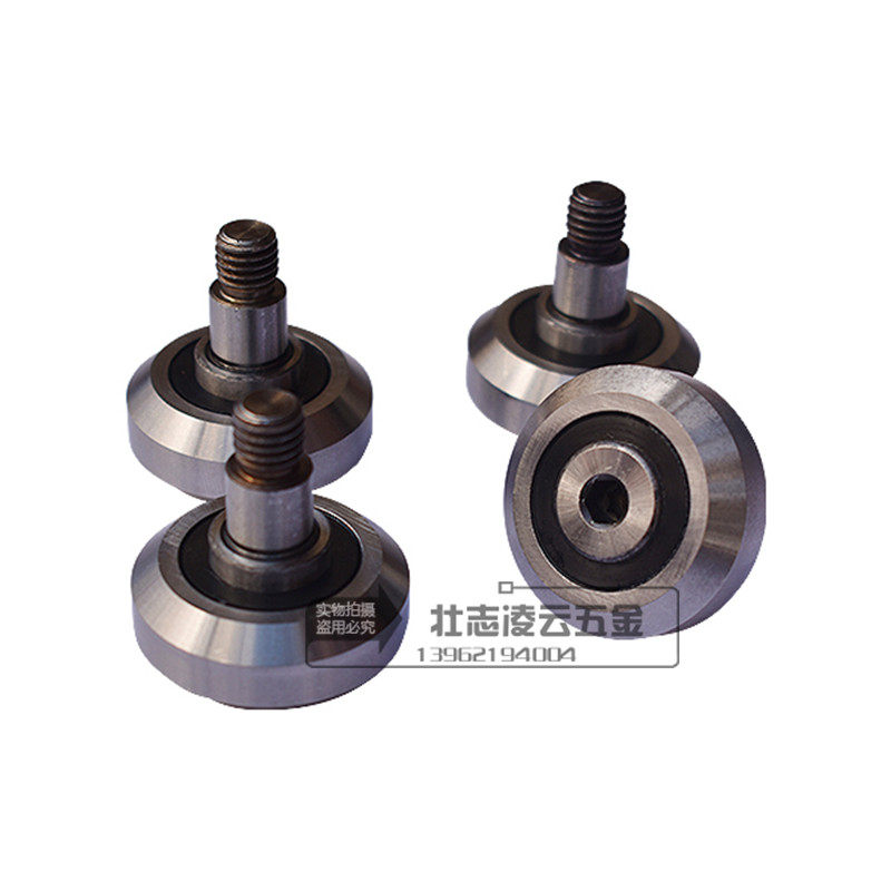 30.5T槽环形导轨滚轮轴承 带螺杆弧平面轴承 ZLV JR 丝杆螺栓39mm
