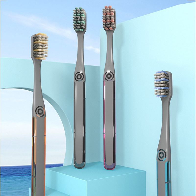 恋齿螺旋毛牙刷成人超细超软扁孔大宽头抗菌牙龈情侣男女士家庭装