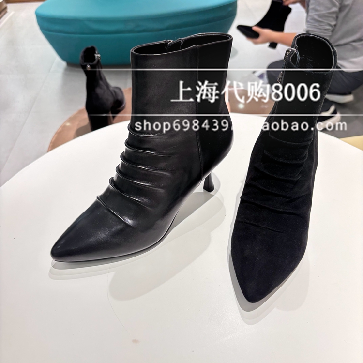 Le saunda莱尔斯丹2025秋冬季女靴时装靴瘦瘦靴堆堆短靴 6T71607V