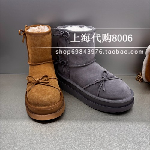 Staccato/思加图2025冬季女靴雪菲菲保暖加绒雪地靴厚底短靴EIY07