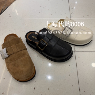 迪桑娜2025春季女鞋包头拖鞋外穿厚底勃肯鞋255871 255860 255877