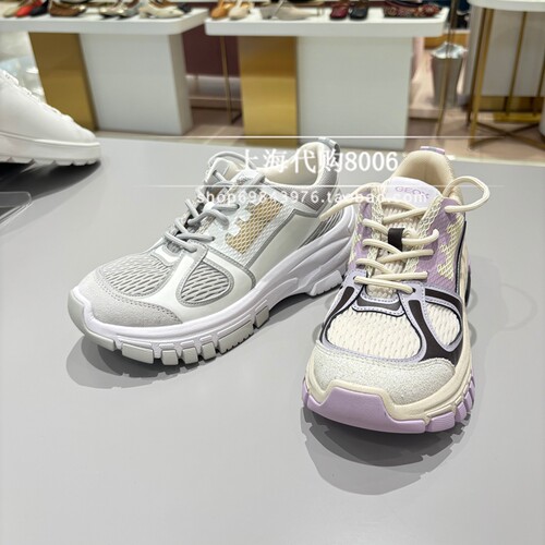 GEOX健乐士2026春季女鞋网面透气老爹鞋运动女休闲鞋 GP140F40077