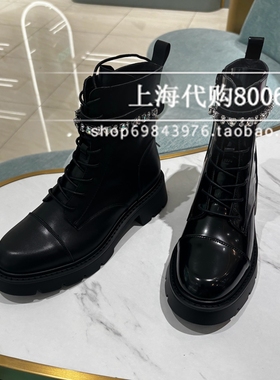 tigrisso/蹀愫2025冬季女靴魔术贴厚底马丁靴增高短靴TA65717-54