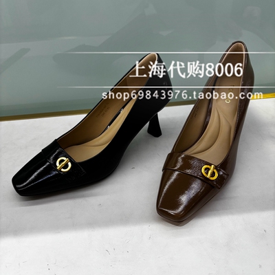 tigrisso/蹀愫2025秋季女鞋方头高跟小皮鞋浅口女单鞋 T76105A-02