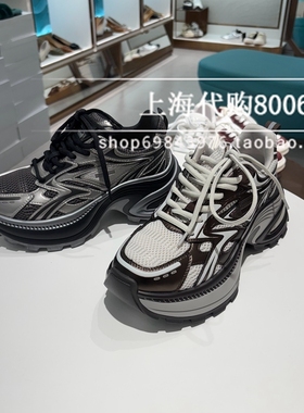 Le saunda莱尔斯丹2025春季女鞋休闲网面增高老爹运动鞋女6M90601