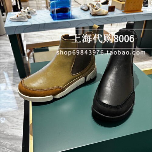 Clarks其乐2025冬季女靴三瓣鞋切尔西靴女短靴 26182044 26182043