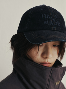王玉雯/杨紫同款/夹生HALF MADE丝绒牛仔LOGO棒球帽