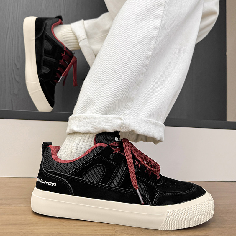 1613-2898-P68黑色板鞋男休闲风厚底面包鞋百搭高级感潮鞋2026春，男鞋休闲鞋，星座1613-1