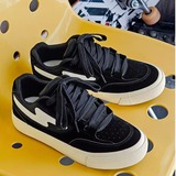 1613-2889-P68黑色面包板鞋男百搭休闲拼色耐磨男鞋子豹纹腰果花，男鞋休闲鞋，星座1613-1