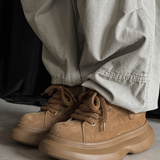 1613-2901-P65厚底运动休闲鞋子男棕色增高休闲鞋百搭潮流面包鞋，男鞋休闲鞋，星座1613-1