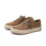 1613-2911-P120复古休闲板鞋男百搭浅棕色系带软底鞋潮流2026春新，男鞋休闲鞋，星座1613-1