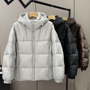 2025新款连帽棉衣男加厚保暖外套青年宽松时尚棉袄石墨烯云绒棉服