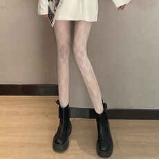 чулочно-носочные изделия 格格家 网红同款网丝袜少女性感个性诱惑时尚黑色蕾丝连裤袜子