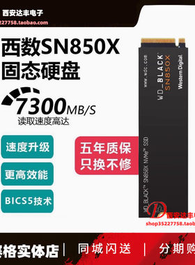 WD西部数据SN850X黑盘1T