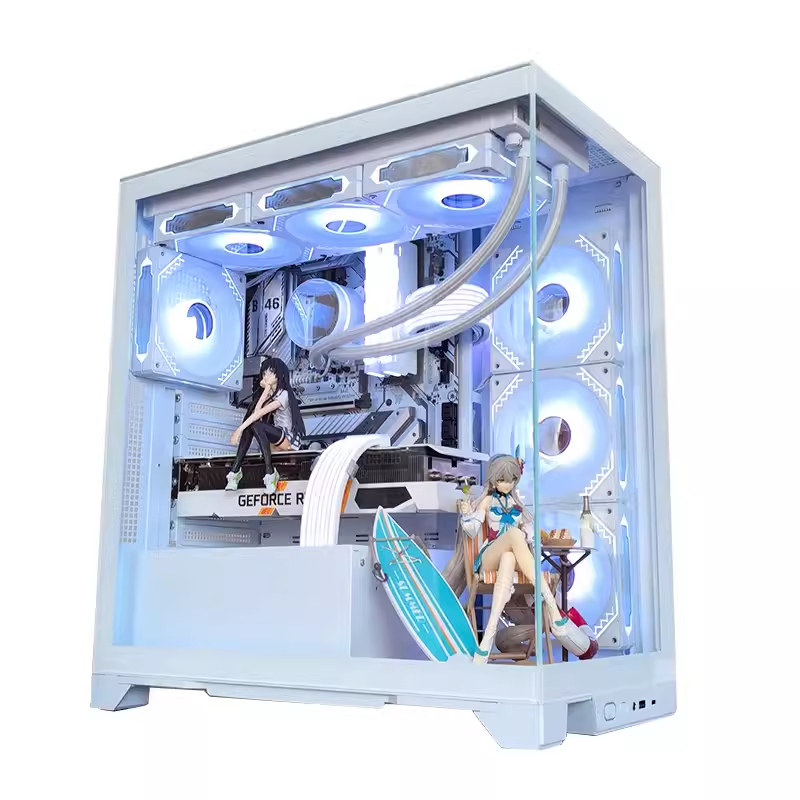 玩嘉 棱镜MINI 无立柱海景房机箱 支持240/360水冷 超长显卡PRO