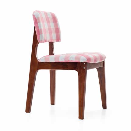 简域实木椅子简约现代靠背椅家用餐桌椅北欧餐椅布艺梳妆椅书房椅