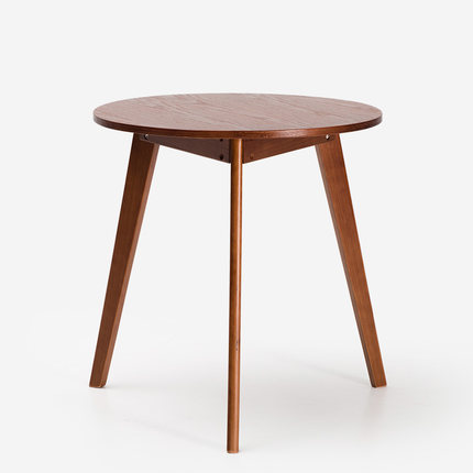 简域现代小户型餐桌白色实木餐桌简约餐台实木圆桌圆餐桌田园饭桌