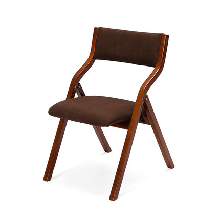 简域实木折叠椅家用餐桌椅可折叠餐椅简约现代会议椅子经典布艺椅