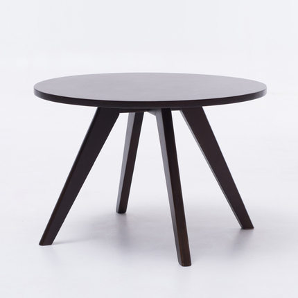 简域实木茶几圆形小桌子简约沙发边几客厅角几卧室小圆桌北欧边桌