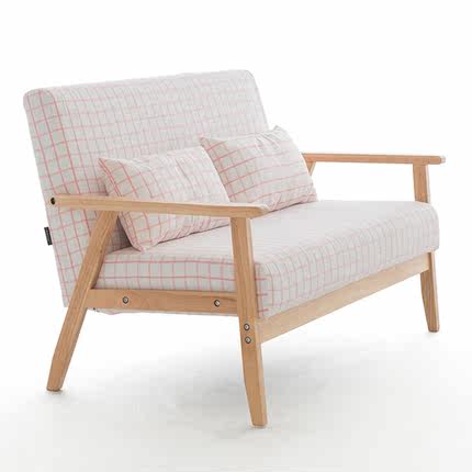 简域小户型沙发组合布艺小沙发阳台单人沙发双人现代简约实木沙发