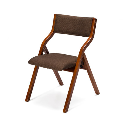 简域实木折叠椅家用餐桌椅可折叠餐椅简约现代会议椅子经典布艺椅