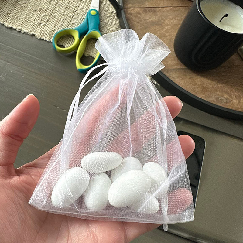 欧根纱网纱袋抽绳束口袋透气雪纺袋包装袋礼品袋香包香囊空袋纱袋