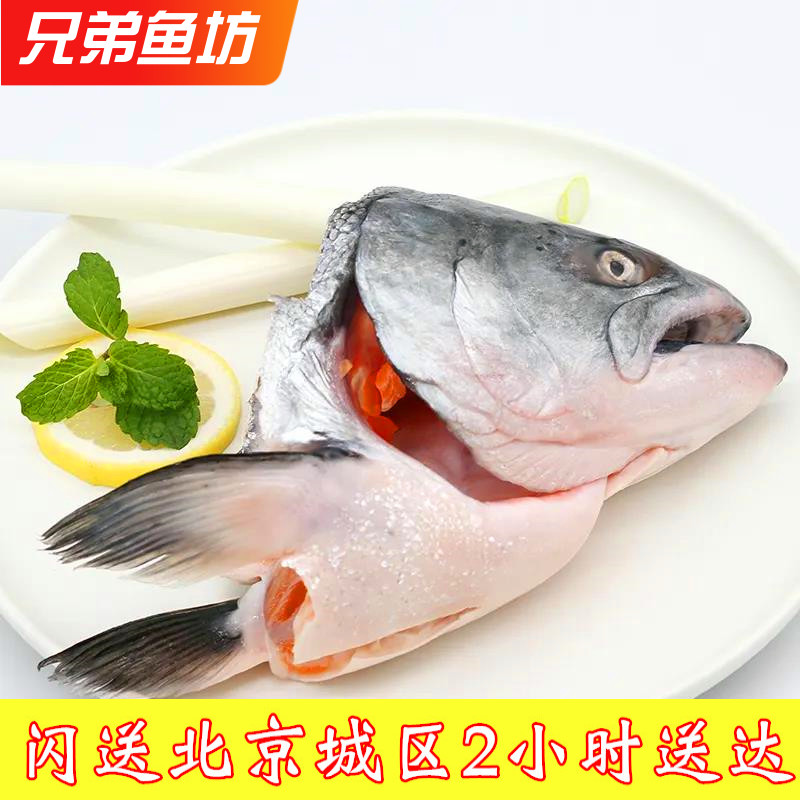 挪威新鲜冷冻三文鱼鱼头处理好