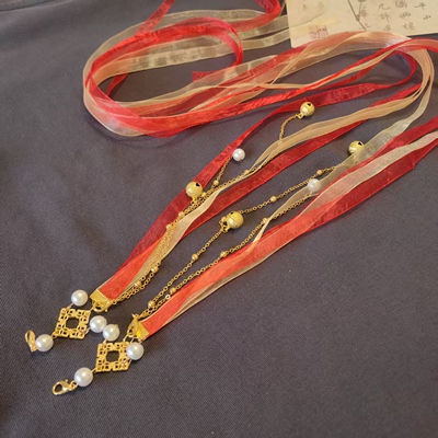 古风飘带可拆卸式流苏铃铛发饰