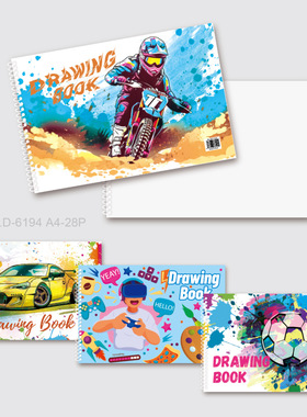 Kids Drawing Book儿童美术素描本涂鸦彩绘本A4加厚线圈速写本子