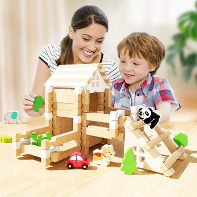 儿童木质鲁班榫卯拼装积木