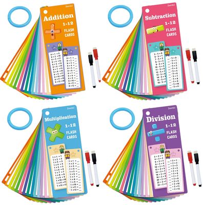 外贸儿童数学加减乘除可擦写闪卡