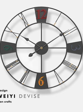 北欧钟表客厅现代简约挂钟个性创意时尚表家用时钟大气轻奢石英钟