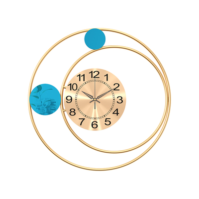 现代简约金属圆环挂钟