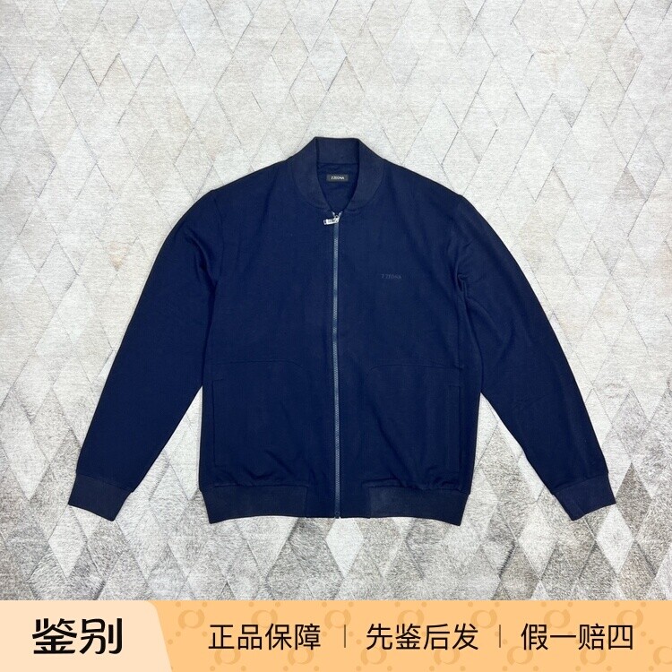 Zegna 杰尼亚男士夹克外套运动夹克外套深蓝色logo时尚百搭