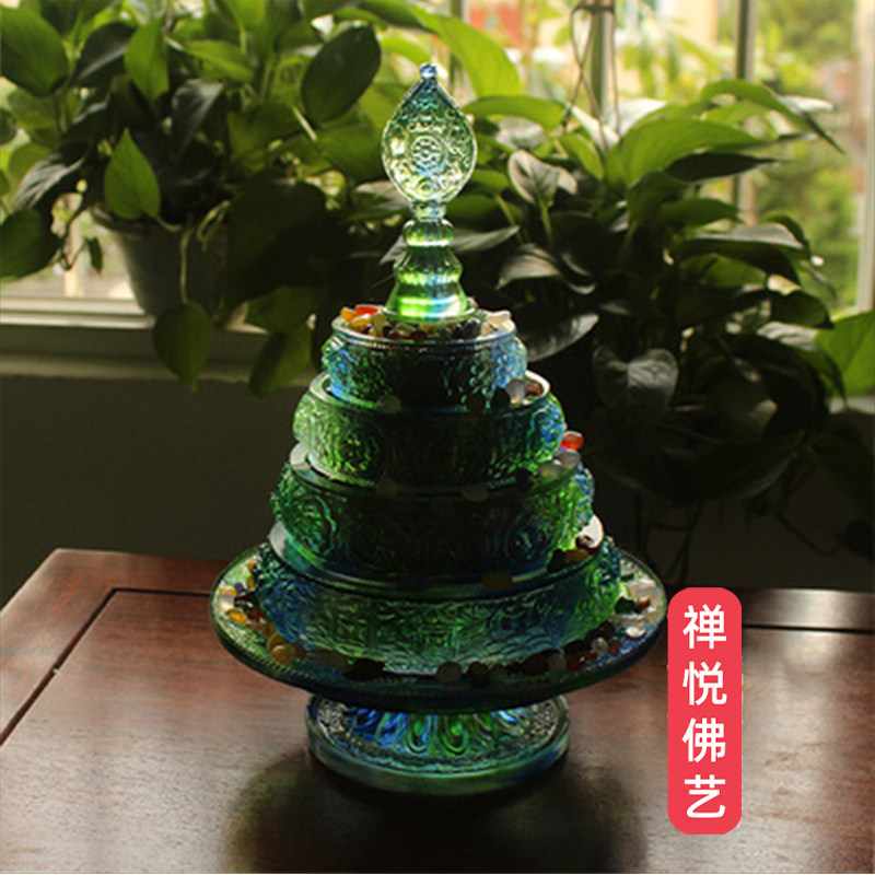 禅悦佛艺供台工艺用品古法琉璃修法曼扎盘达供曼茶罗家用供具摆件