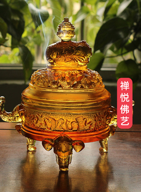 古法琉璃佛堂吉象禅意风香道用品