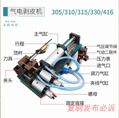 剥皮机气缸 3F剥线机 热剥机 扭线机 专业维修/改装/配件/刀片