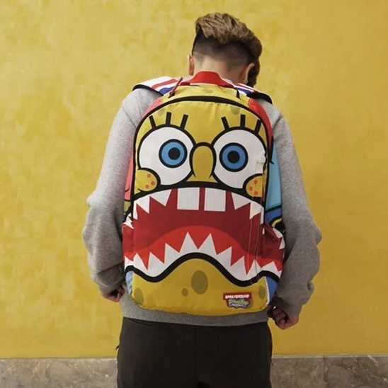 sprayground创意海绵宝宝书包