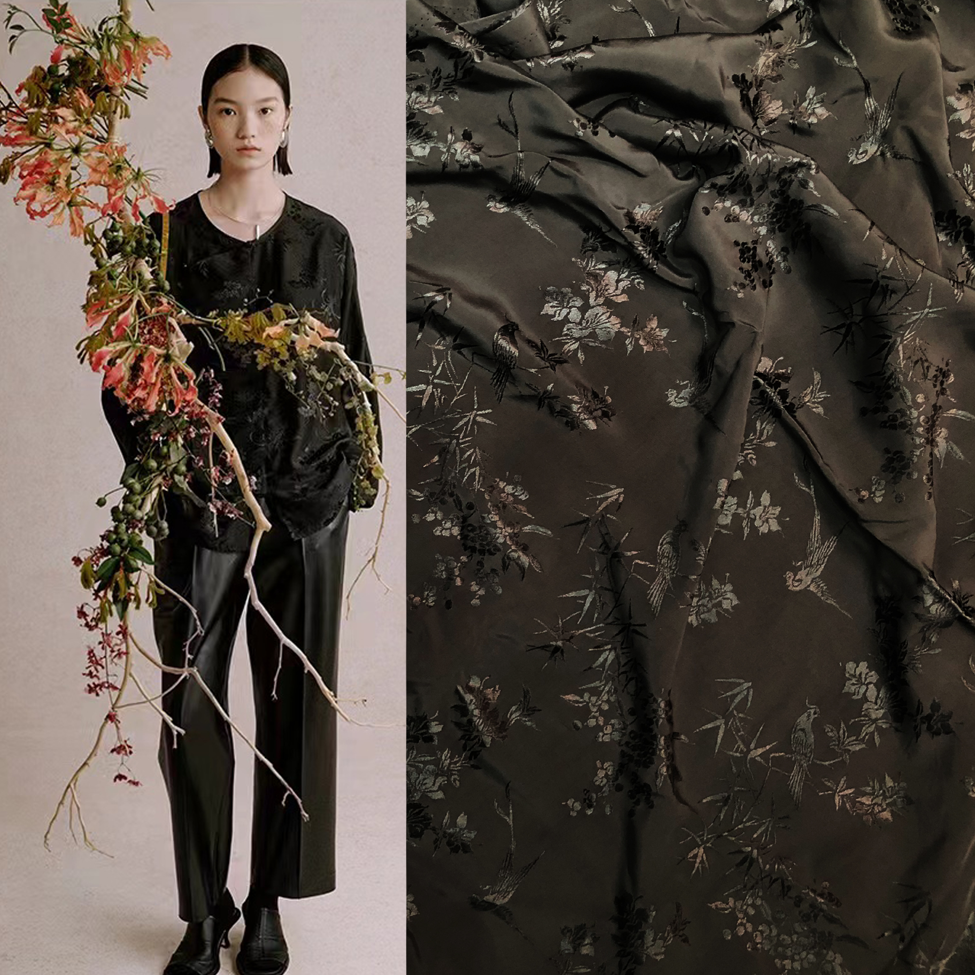 人丝人棉服装中国风仿真丝性价比