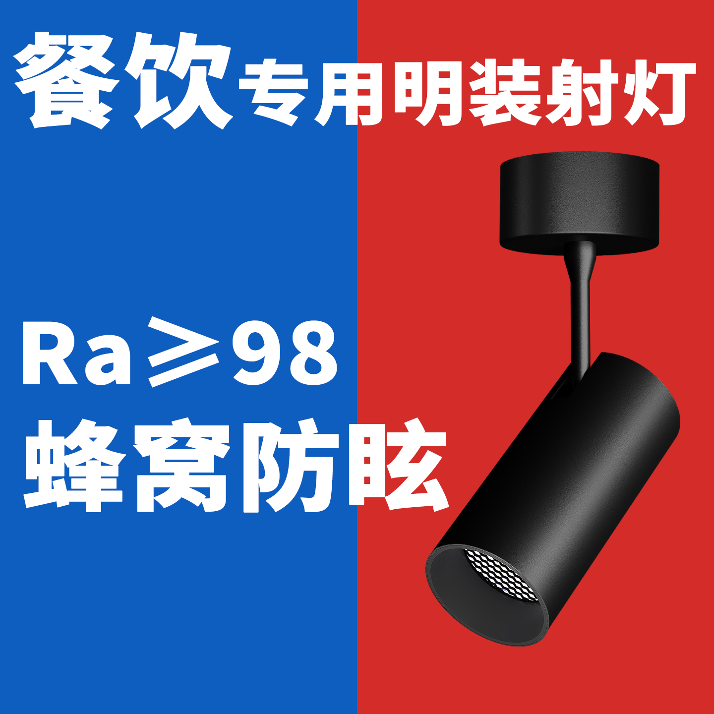 Ra98餐饮专用明装吸顶轨道射灯