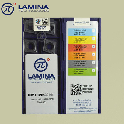 瑞士Lamina车刀片CCMT120408NN LT10硬质合金PVD涂层 新包装