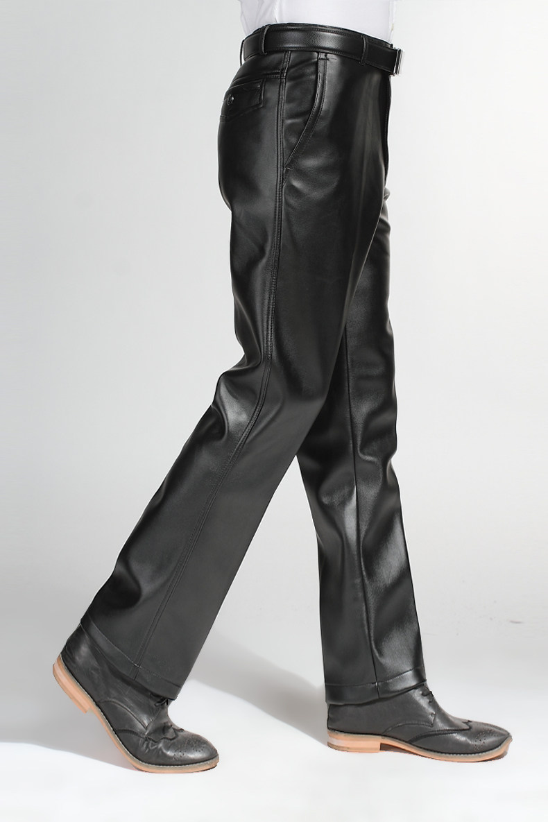 Pantalon cuir homme droit pour hiver - Ref 1488455 Image 3
