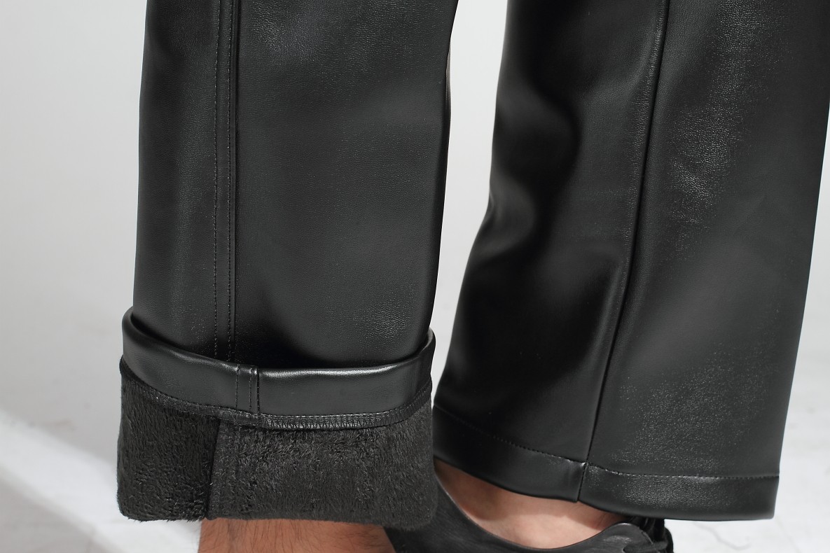 Pantalon cuir homme droit pour hiver - Ref 1488455 Image 5