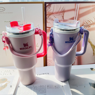 适用于Stanley水杯少女心棒棒糖造型手提挂绳杯套史丹利杯子配件