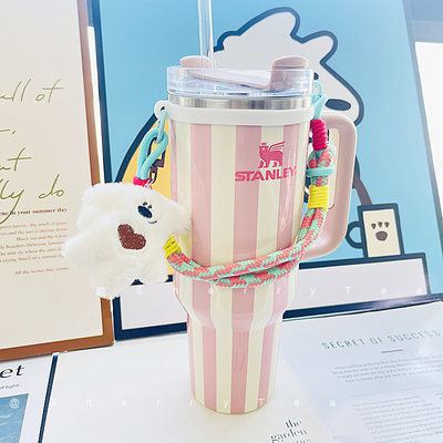 少女心爱心狗造型手提挂绳杯套