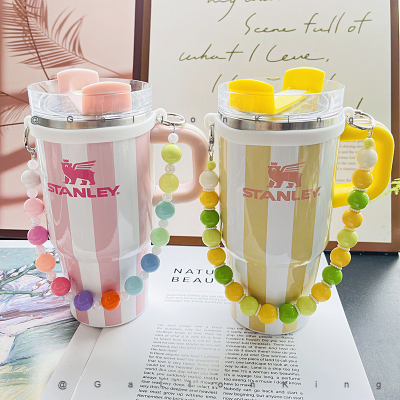 少女心彩色珠珠手提挂绳杯套