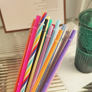 27cm彩色食品级环保塑料吸管非一次性送吸管刷 直径7毫米通用款