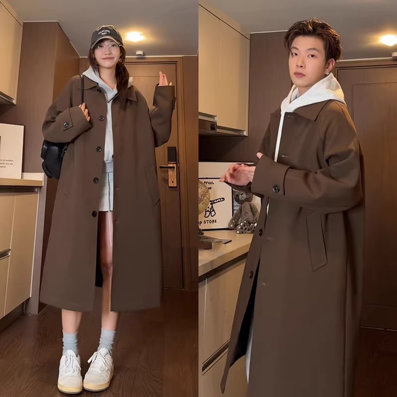 风衣外套男中长款高级感男装大衣2025新款秋冬长款过膝大码上衣服