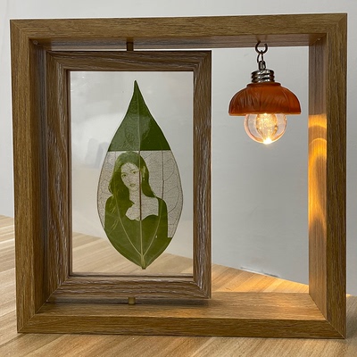 叶雕照片定制送闺蜜女生相片树叶结婚纪念日diy叶子雕刻生日礼物